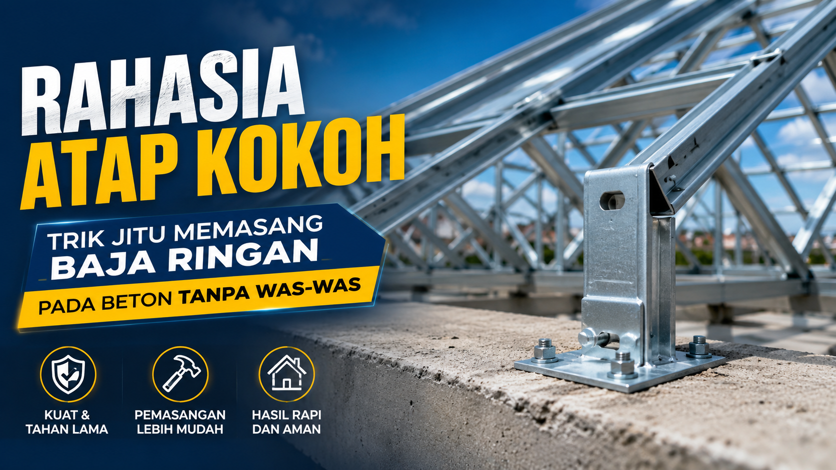 Rahasia Atap Kokoh: Trik Jitu Memasang Baja Ringan pada Beton Tanpa Was-Was